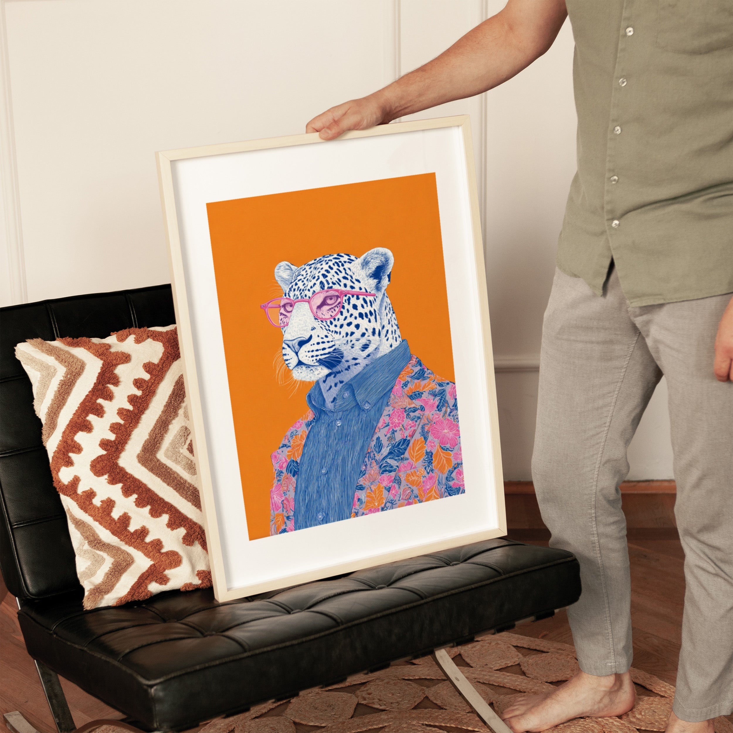 Leopard Wall Art Print – Luxury Animal Portrait, Fashion Illustration Poster, Modern Statement Giclée Print Decor V&C Designs Ltd