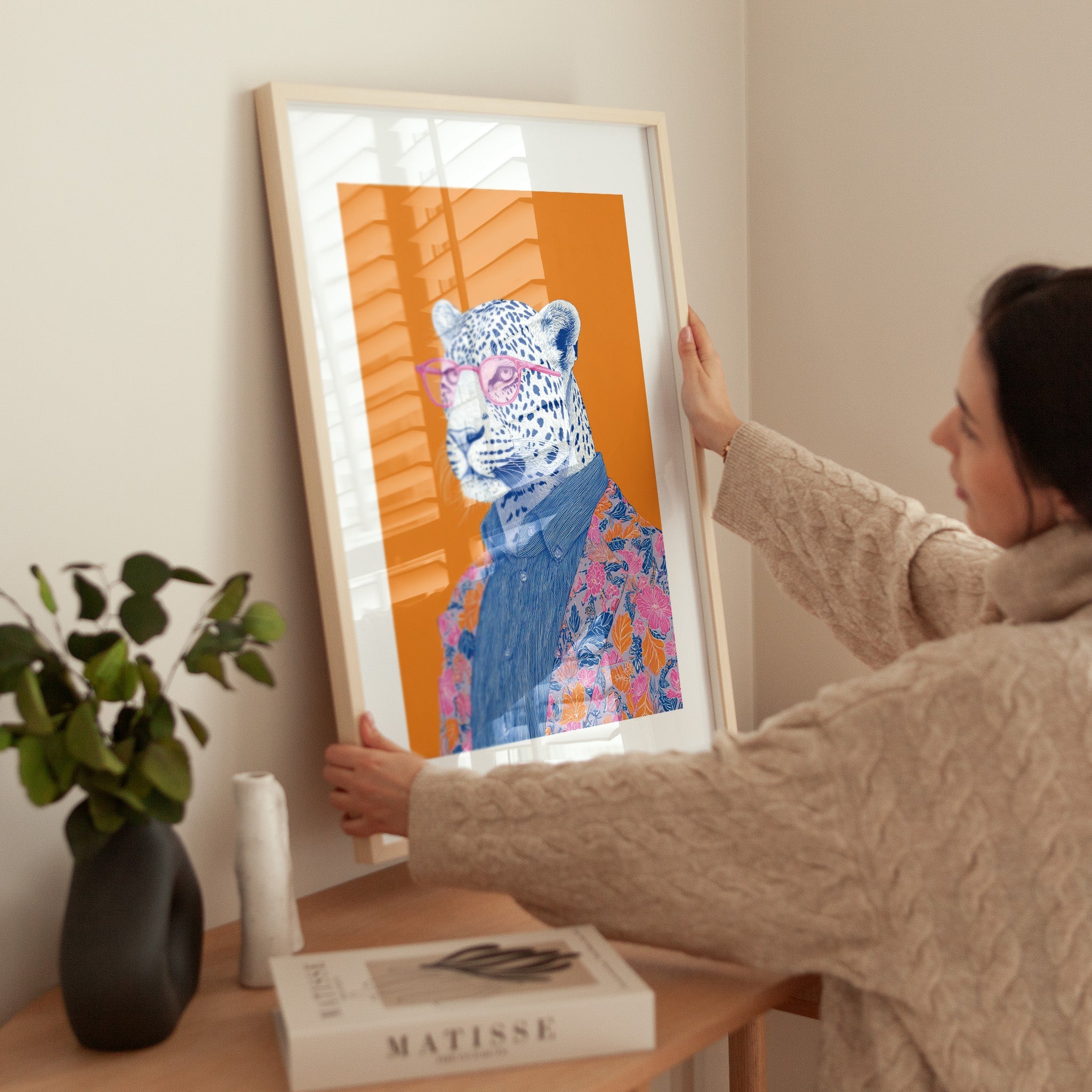 Leopard Wall Art Print – Luxury Animal Portrait, Fashion Illustration Poster, Modern Statement Giclée Print Decor V&C Designs Ltd