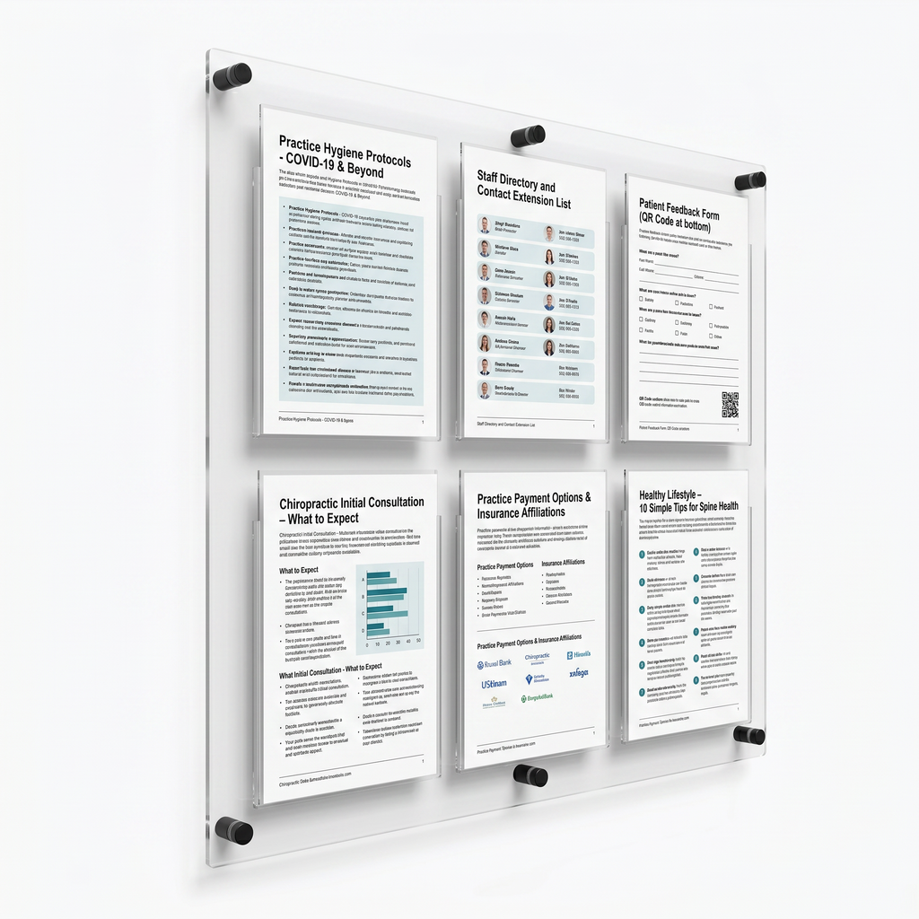 Acrylic wall board for reception notices and certificates