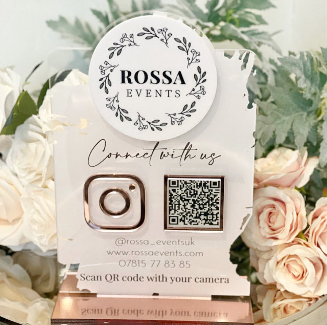 Social Media Sign with Logo - V&C Designs Ltd