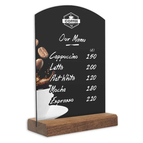Double sided restaurant chalkboard display