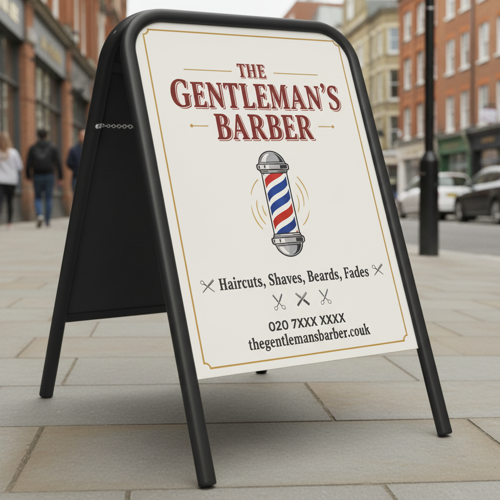 remium Aluminium A-Board Pavement Sign – Double Sided Outdoor Advertising Board V&C Designs Ltd