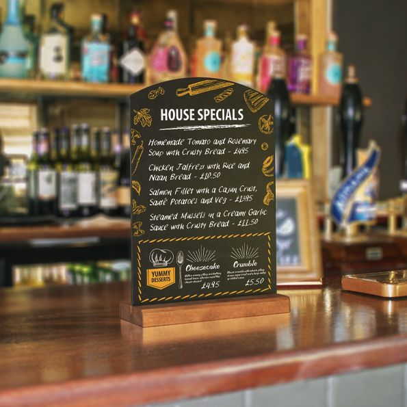 Counter/Table Top Chalkboards V&C Designs Ltd