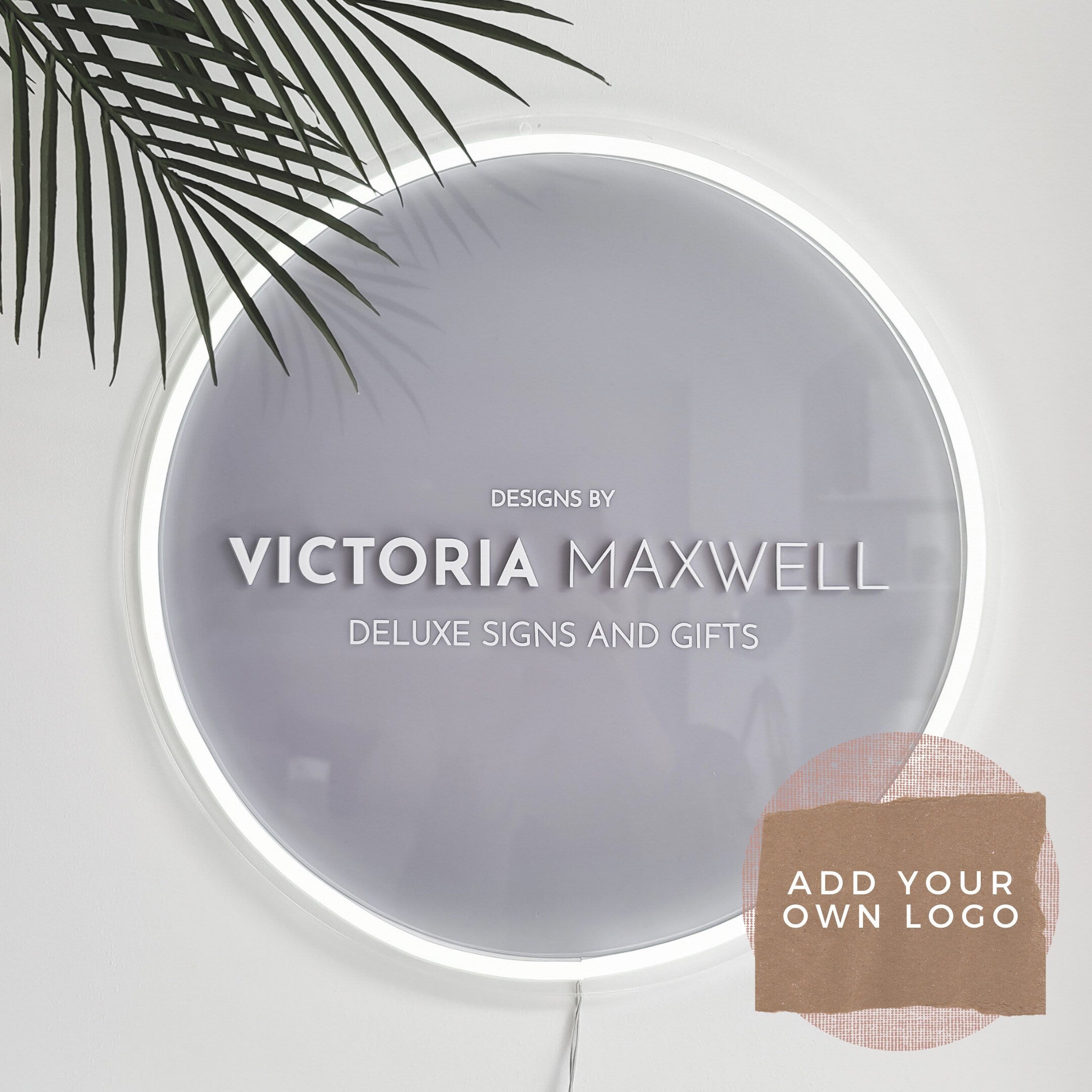 Neon Sign Mirror Acrylic Business Sign Home Office Personalised Name Wall Sign Plaque Letters Plate | Business Logo