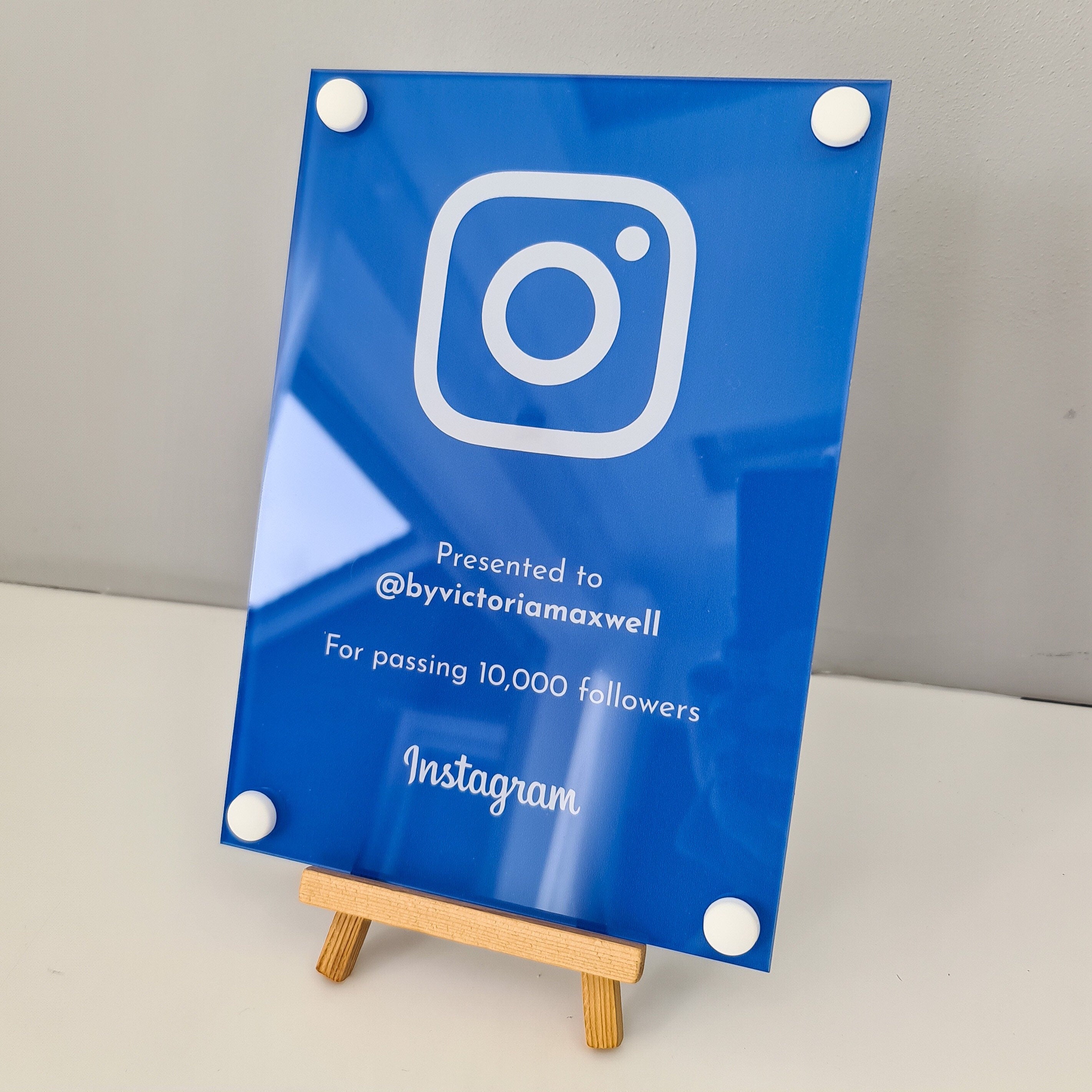 Social Media Milestone Award Plaque Sign | Content Creator Instagram and More