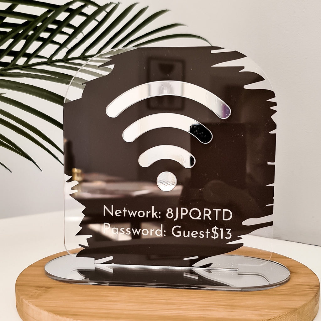 WiFi Business Social Media Sign | Salon Sign | Beauty Sign | Hairdressers Beautician Sign | Event Branding | Display POS