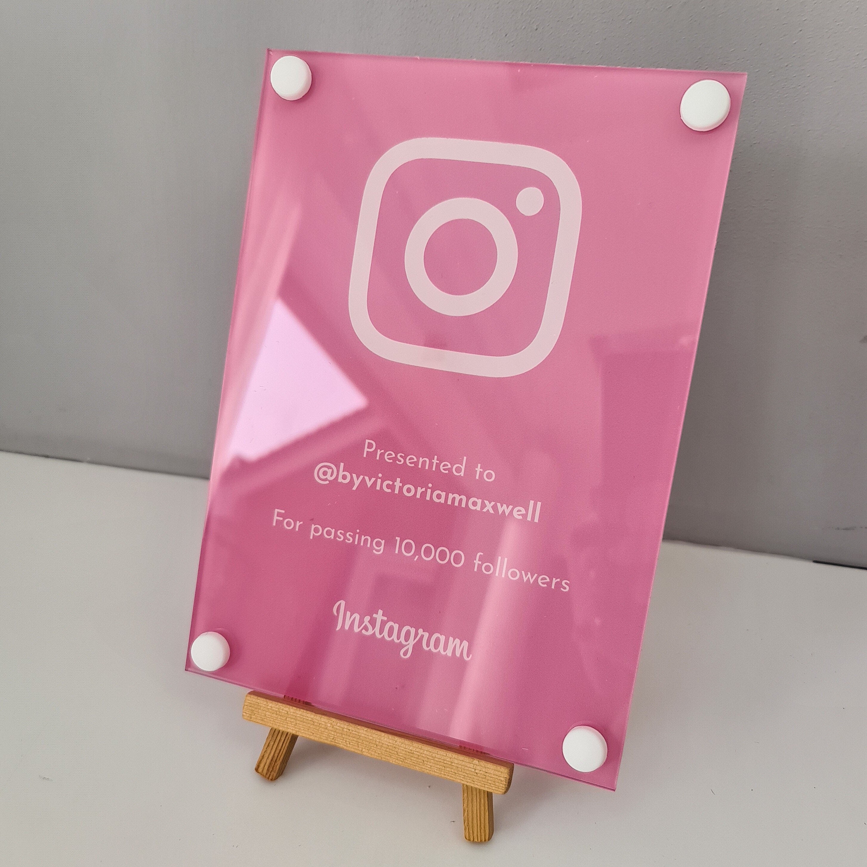 Social Media Milestone Award Plaque Sign | Content Creator Instagram and More