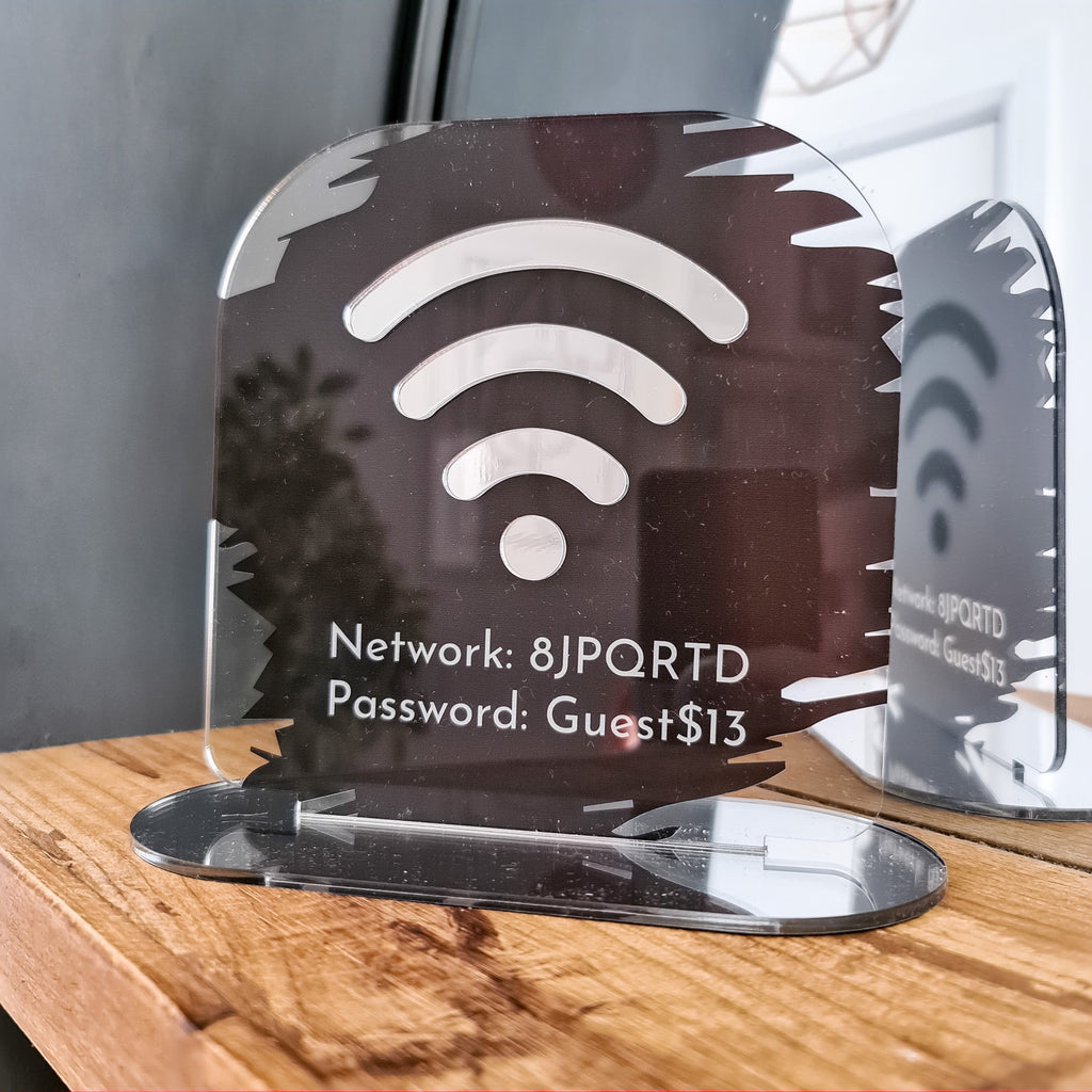 WiFi Business Social Media Sign | Salon Sign | Beauty Sign | Hairdressers Beautician Sign | Event Branding | Display POS