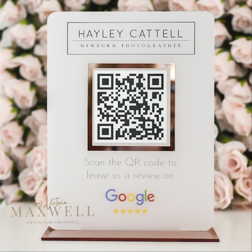 Business Marketing Review or Social Media QR Code Sign