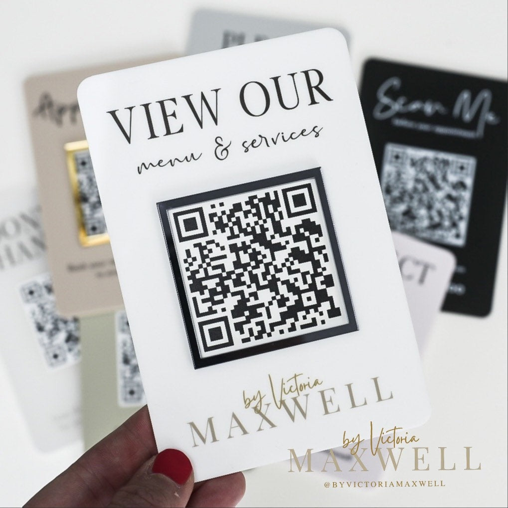 Mini QR Display Sign
