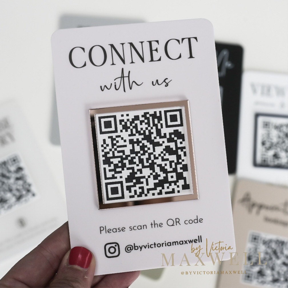 Mini QR Display Sign