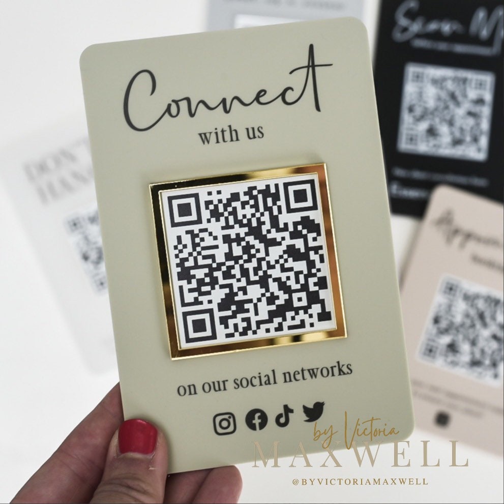 Mini QR Display Sign