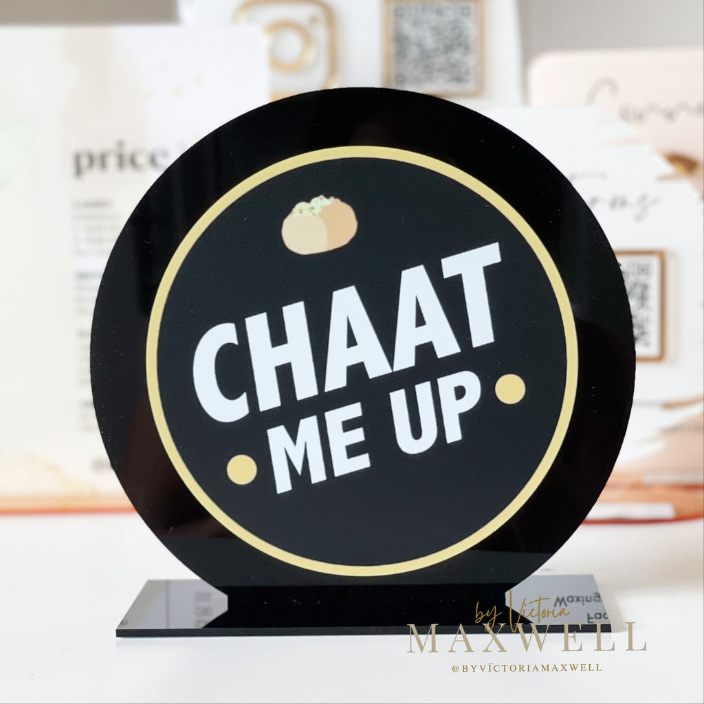 Round Logo Desktop Business Sign Plaque | Desk Name Plate | Reception Desk Sign