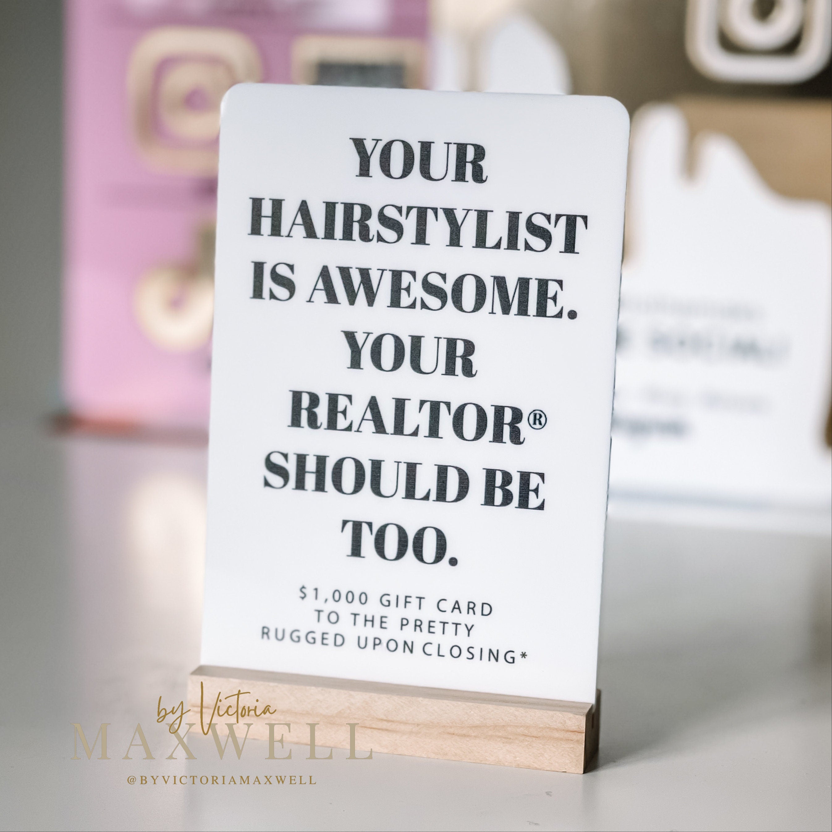 Custom Text Mini Sign | Information Display