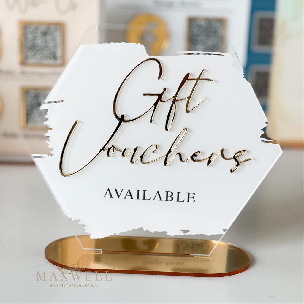 Gift Vouchers Available Store Shop Sign