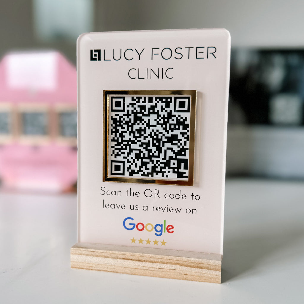 Mini QR Code Display Sign