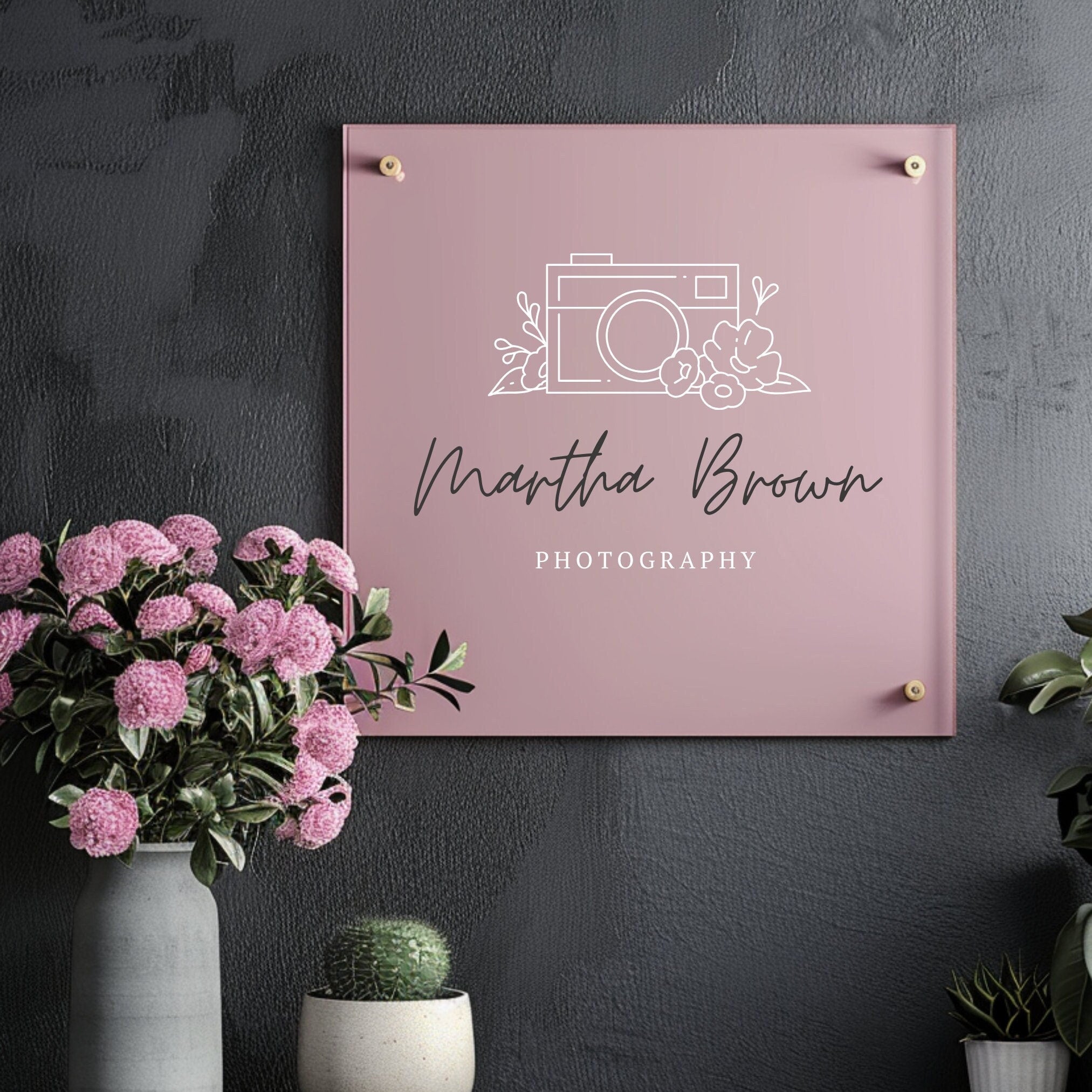 Personalised Acrylic Sign, Business logo Plaque, Wall Mounted Sign, Modern Sign