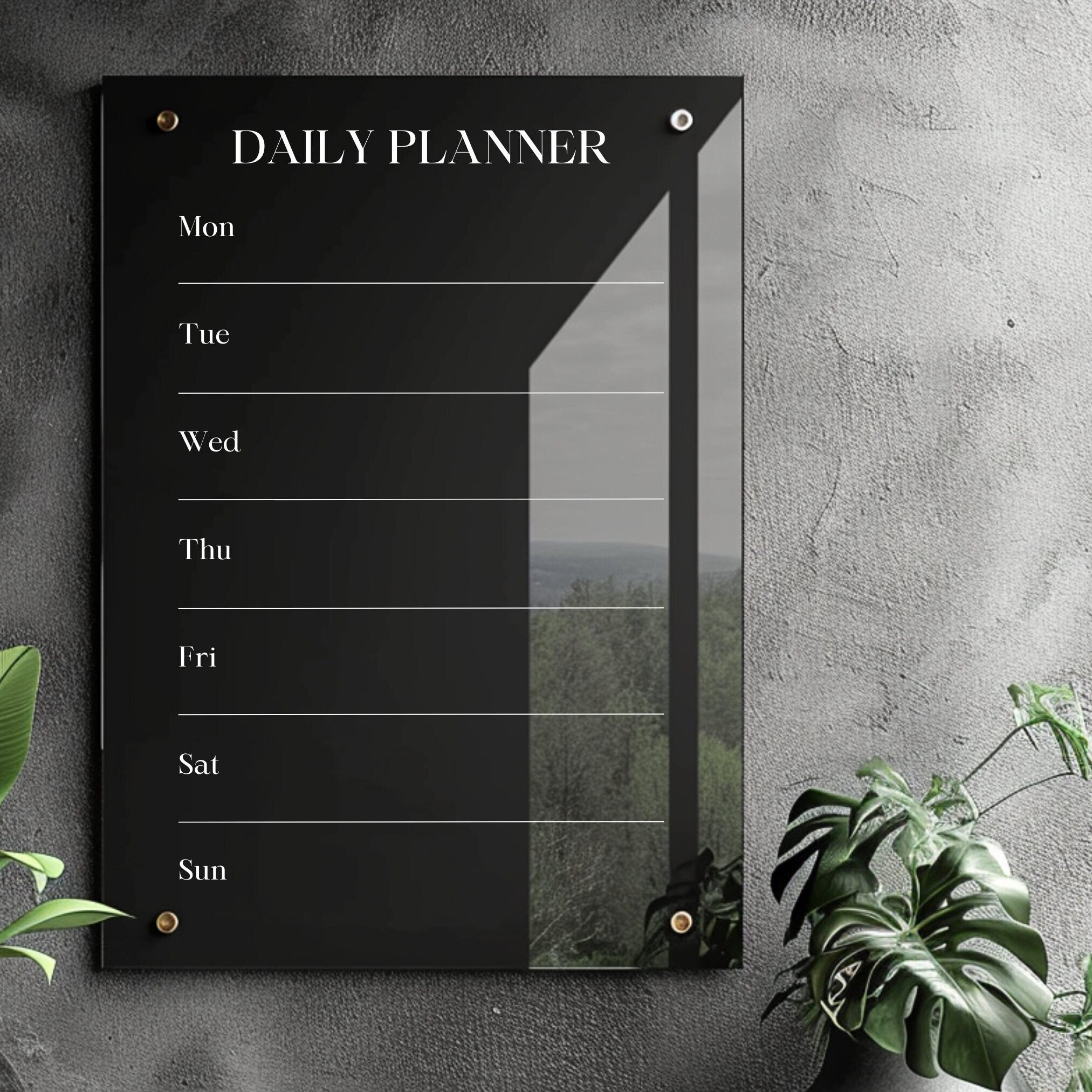 Customisable 2024 Acrylic Wall Planner - Personalised, Eco-Friendly, Daily, Weekly, Monthly, Fitness, Meal & Business Planning