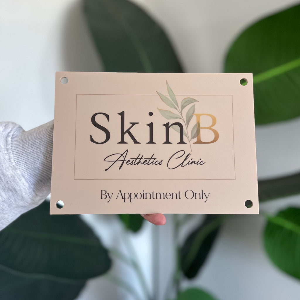Personalised Acrylic Sign with Business Logo, QR Code Signage Plaque Personalised Shop Opening Times, Connect with us, Office Door