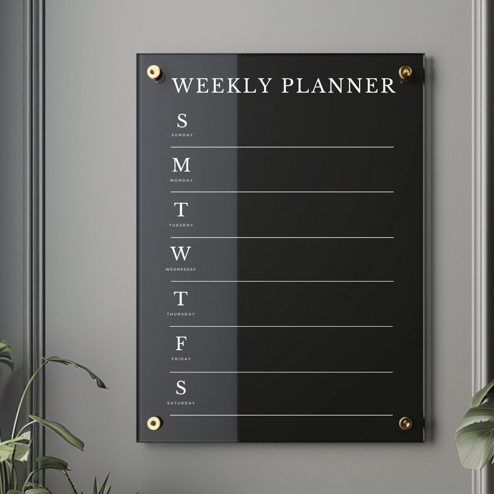 Customisable 2024 Acrylic Wall Planner - Personalised, Eco-Friendly, Daily, Weekly, Monthly, Fitness, Meal & Business Planning