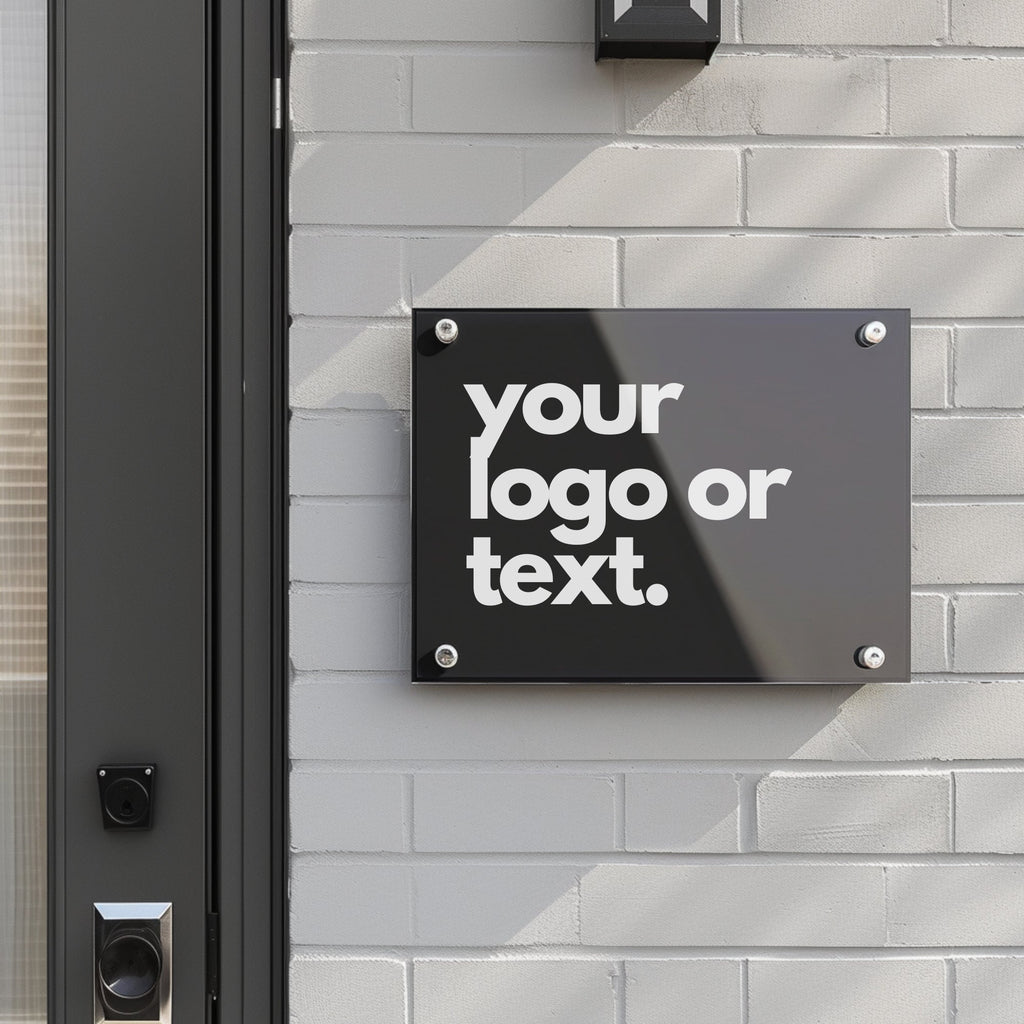 Personalised Acrylic Sign, Add Any Text or Logo