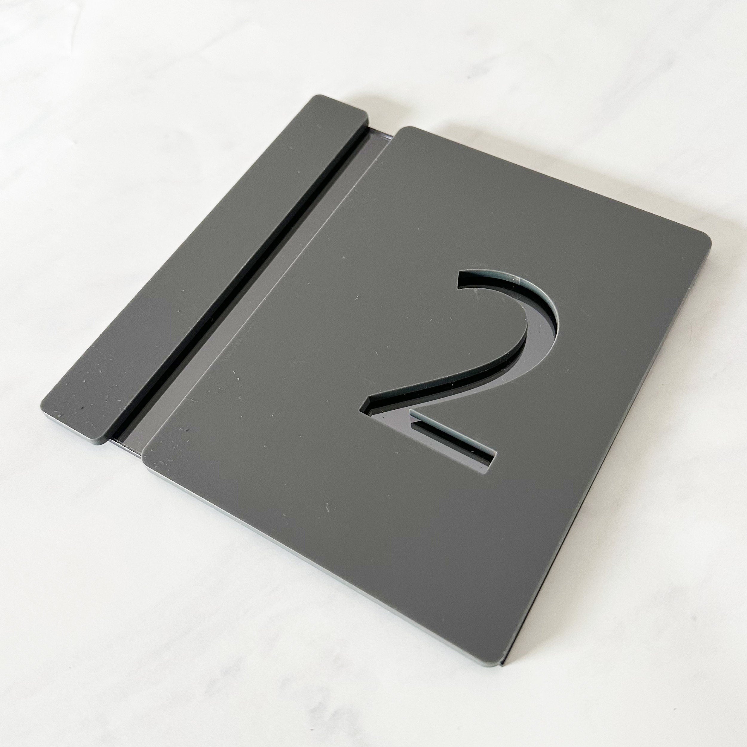 Personalised House Number Sign, Street Sign, House Number Plaque, Acrylic Sign, Slate Grey House Sign, Gold and Black House Sign