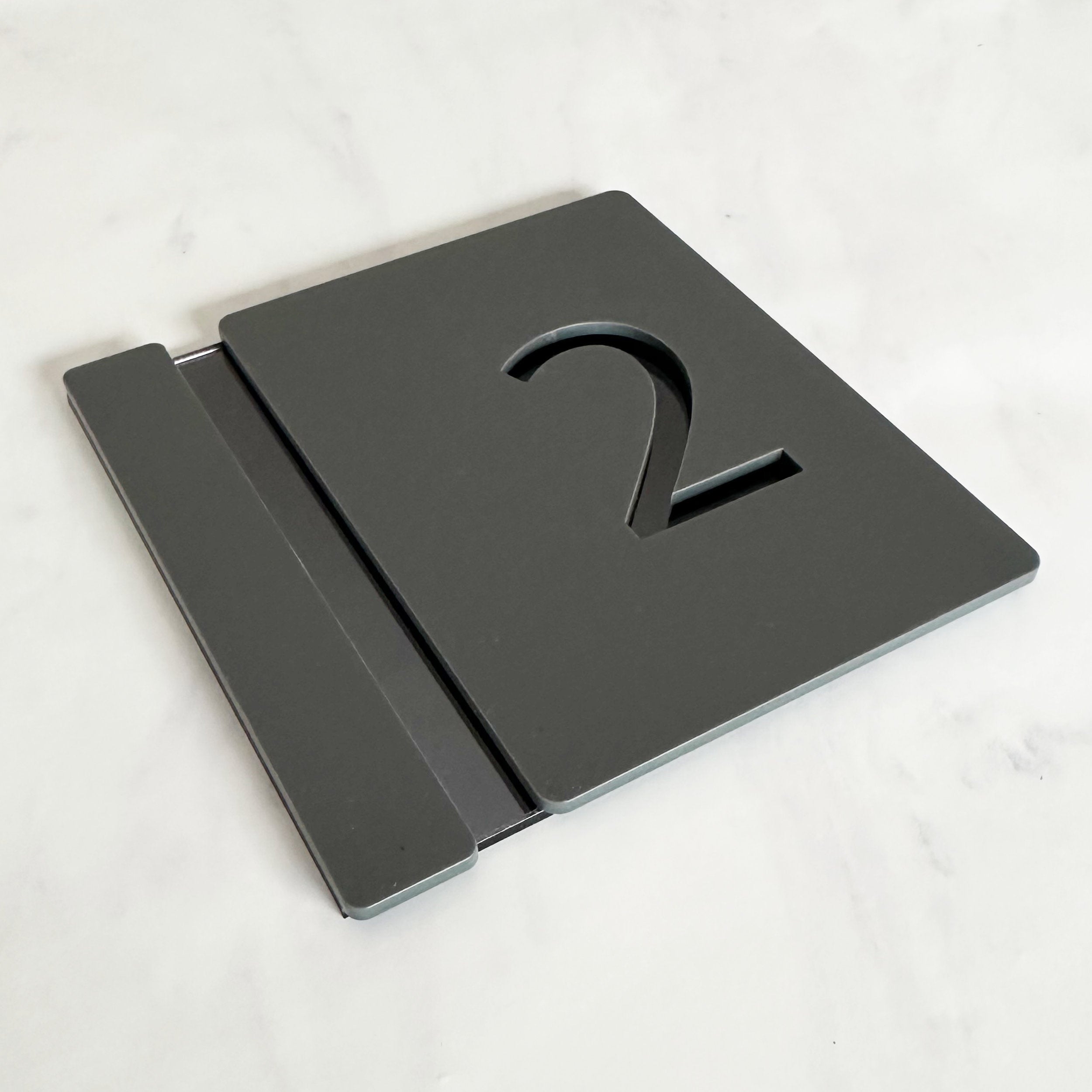 Personalised House Number Sign, Street Sign, House Number Plaque, Acrylic Sign, Slate Grey House Sign, Gold and Black House Sign