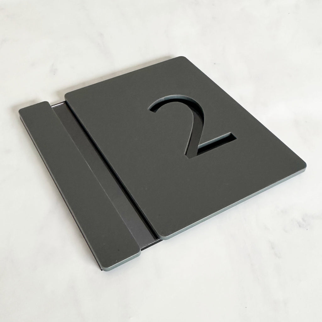 Personalised House Number Sign, Street Sign, House Number Plaque, Acrylic Sign, Slate Grey House Sign, Gold and Black House Sign
