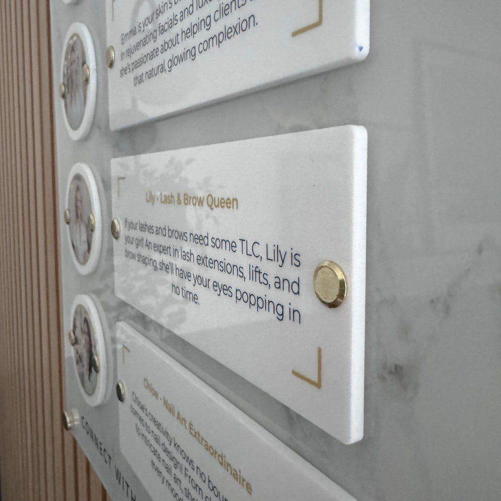 Customizable Acrylic Team Wall Sign: Office Directory, Employee Display & Business Logo Signage