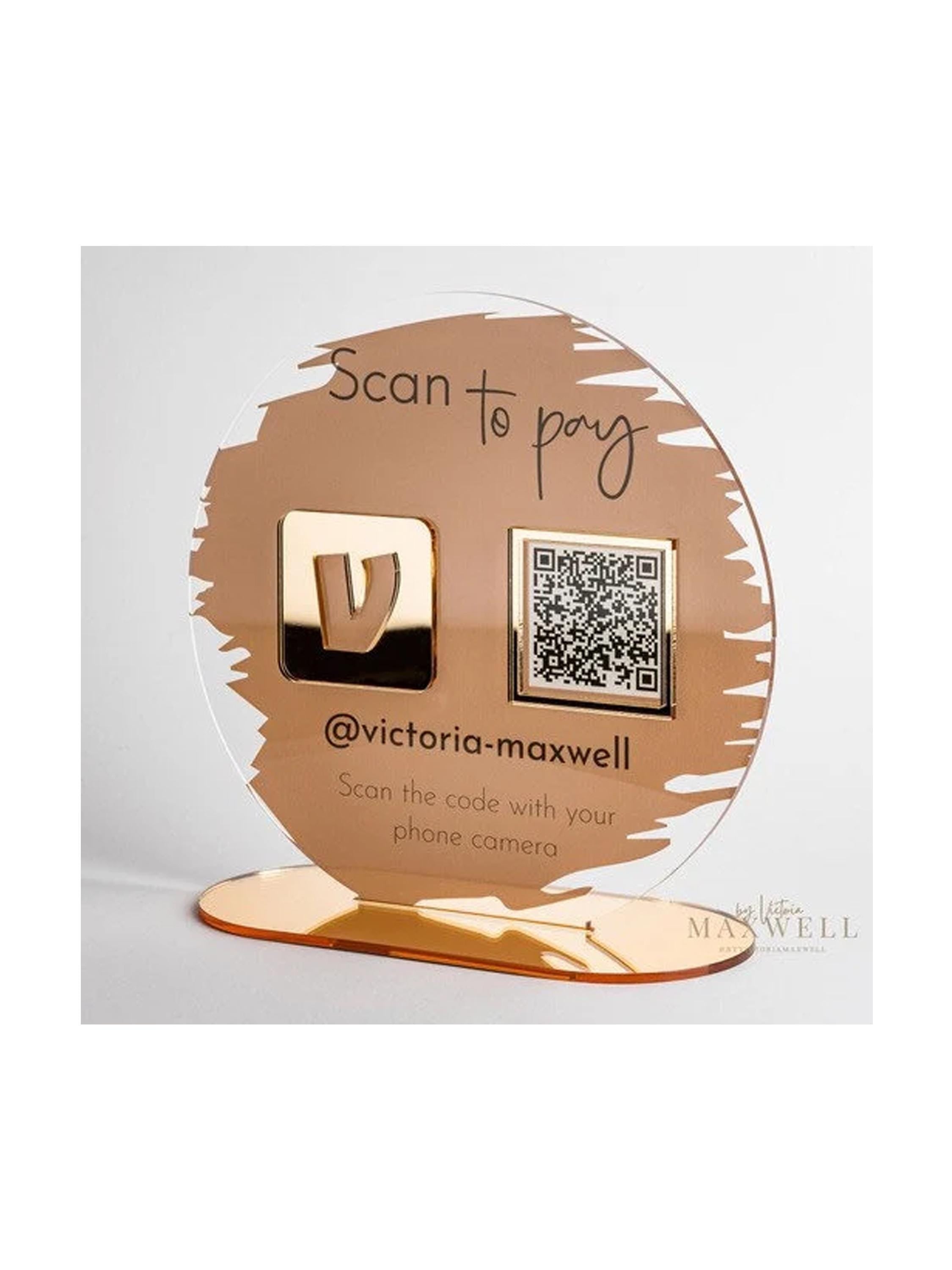 Scan to Pay QR Code Sign Venmo Cash App Payment Sign