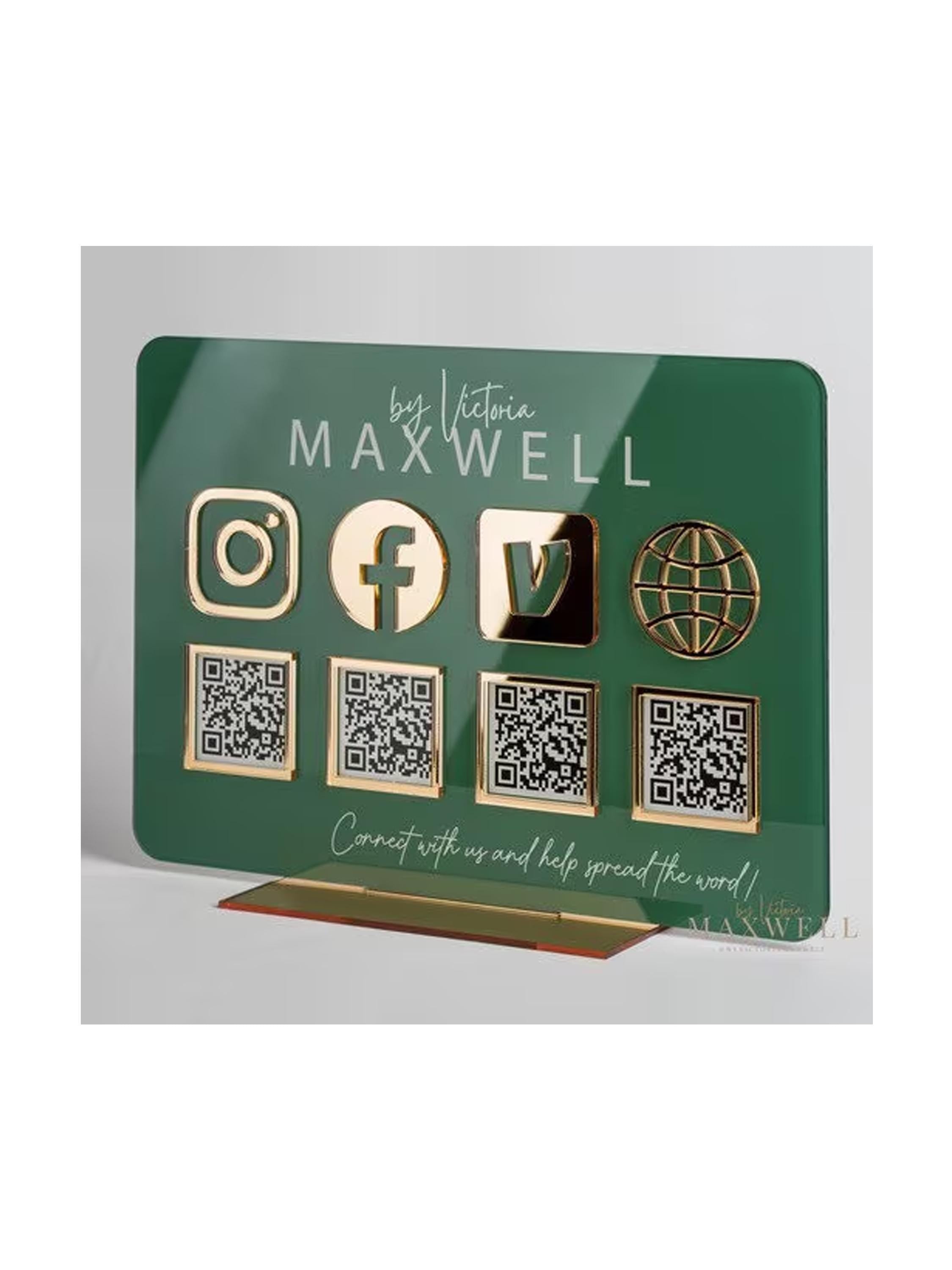 Custom QR Code Acrylic Sign | Scan to Pay Venmo Sign | Social Media | WiFi QR Code Sign | Business Payment Sign