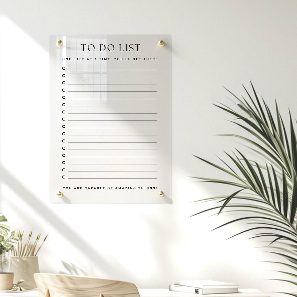 Personalised Acrylic To Do List Monthly Planner | Family Wall Organiser Signage l Dry Wipe Organization Calendar