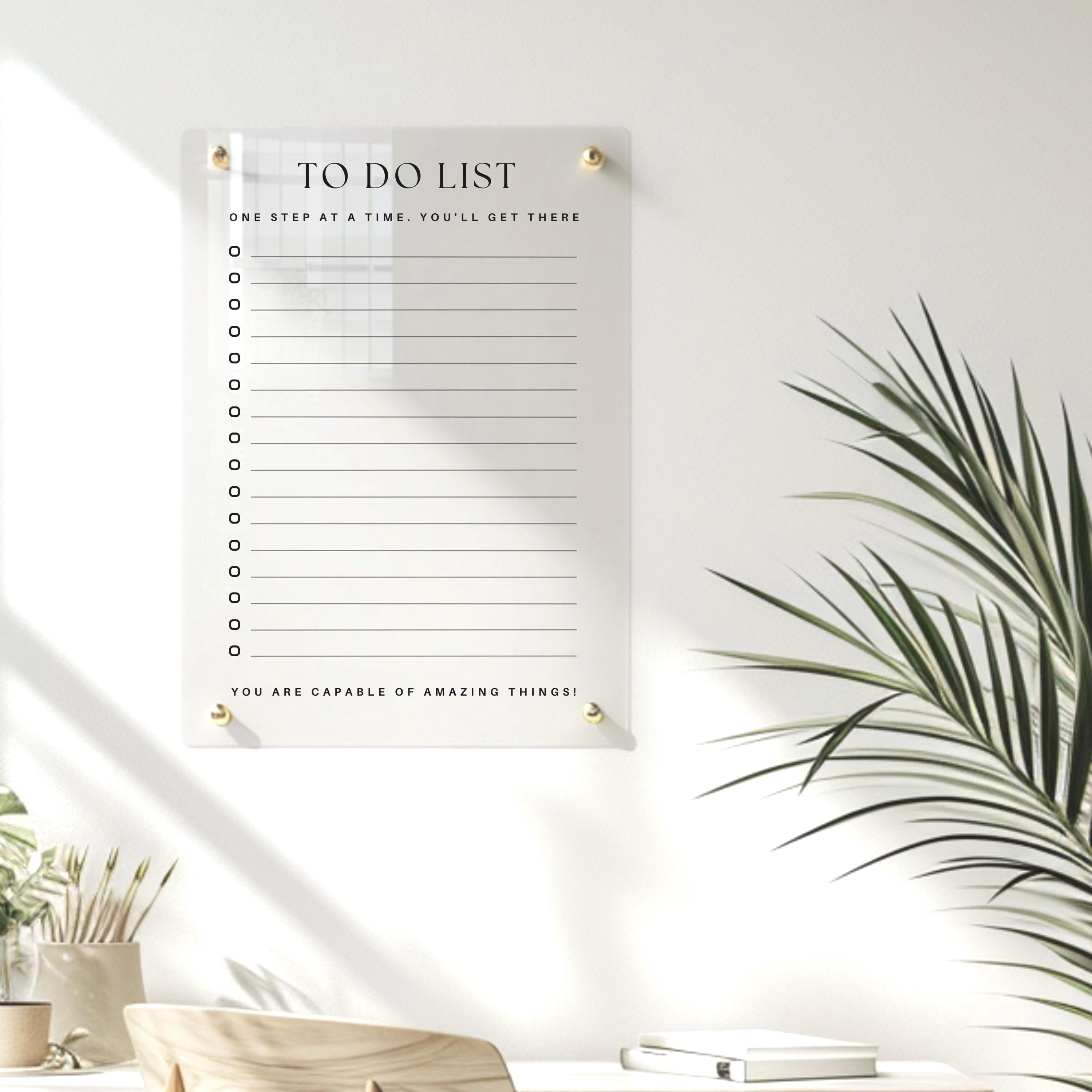 Personalised Acrylic To Do List Monthly Planner | Family Wall Organiser Signage l Dry Wipe Organization Calendar
