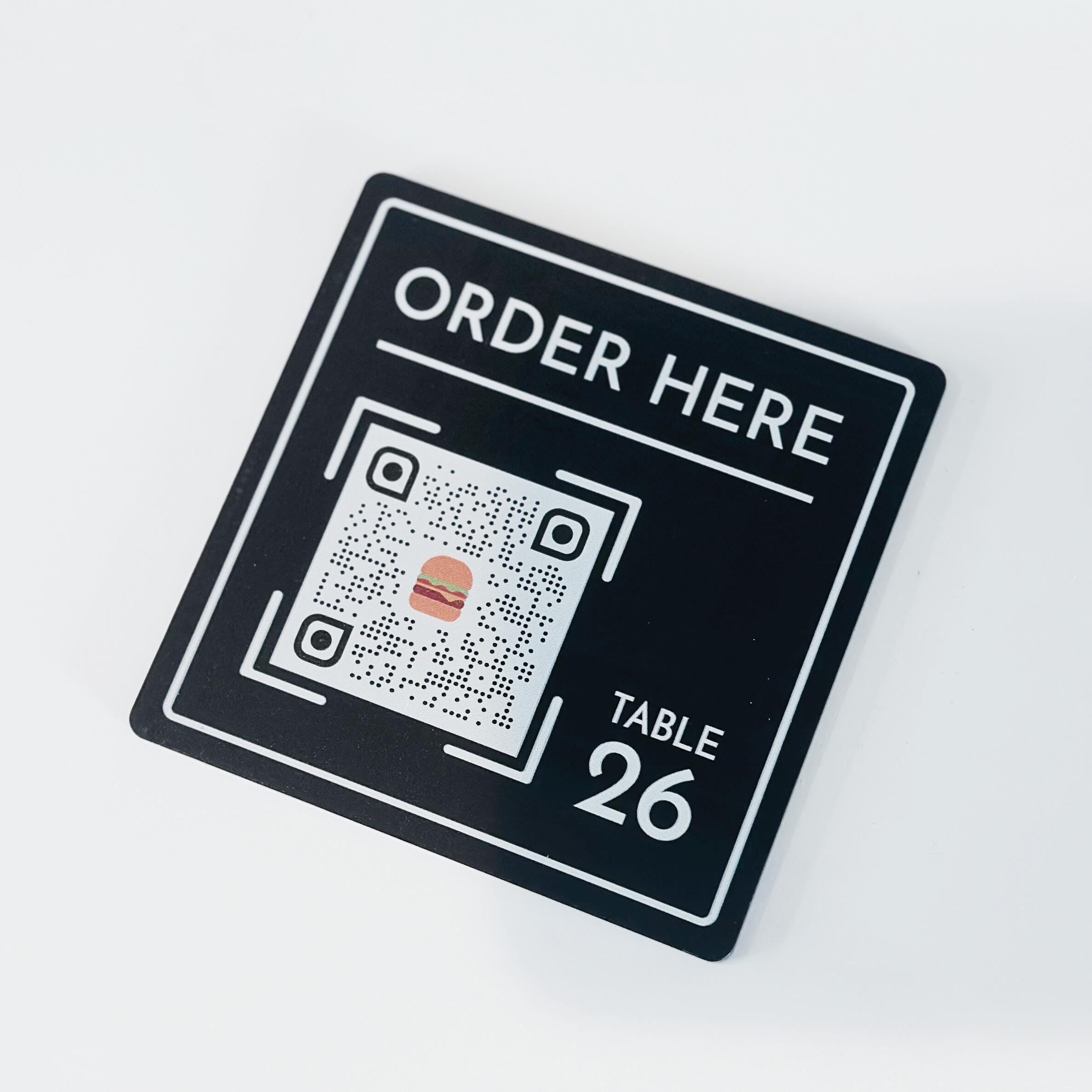 QR Code Sign | Table Order Menu Qr Code  Plaque | Order Food Qr Code | Hotel Room Service Sign | Restaurant Menu Design | Service Point Scan Code