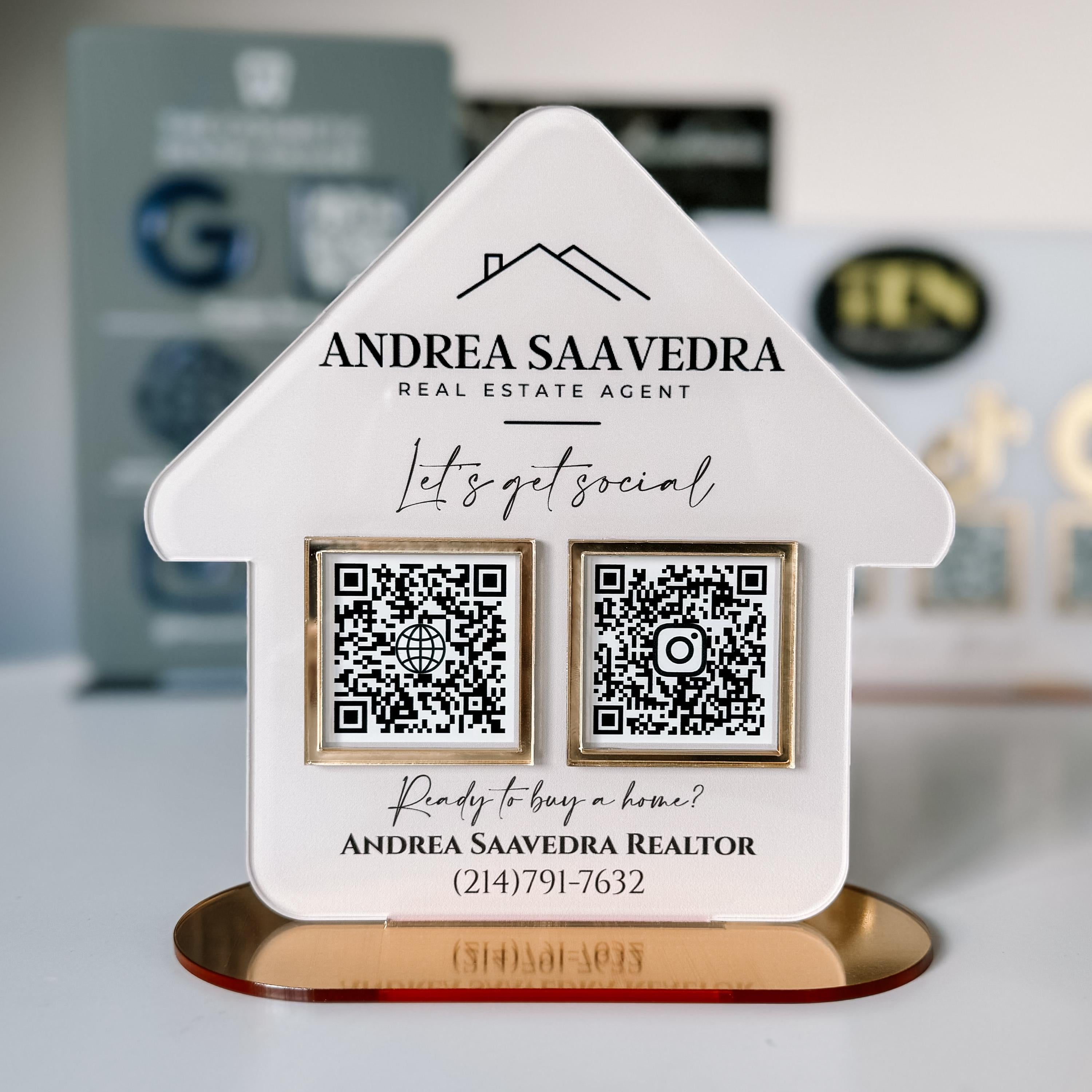 Realtor QR Code Sign | VCard Contact QR Code | Real Estate Open House Sign | Marketing Promotion Sign