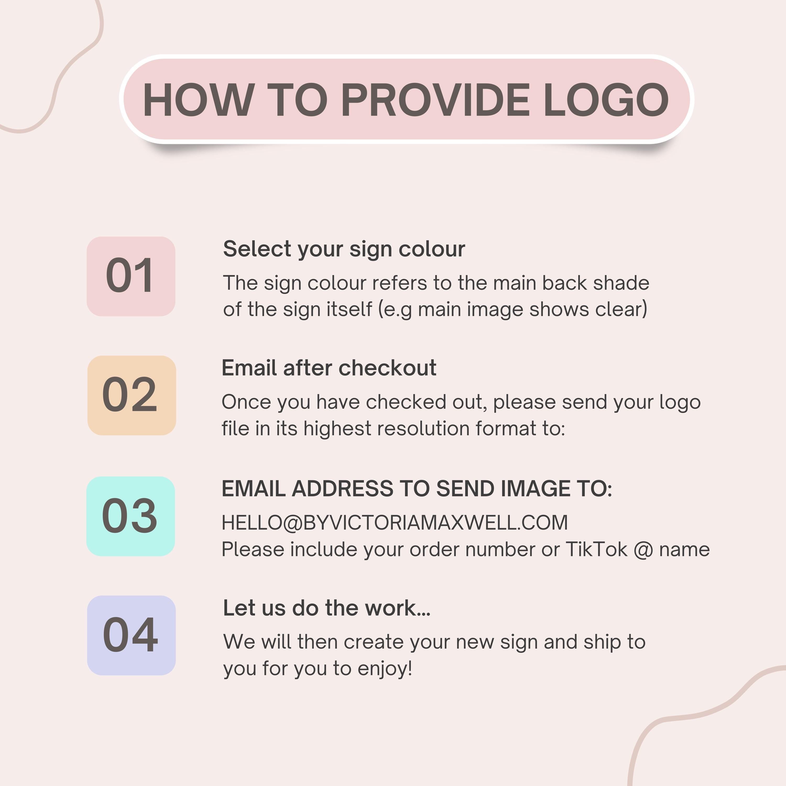 Round Logo Desktop Business Sign Plaque | Desk Name Plate | Reception Desk Sign