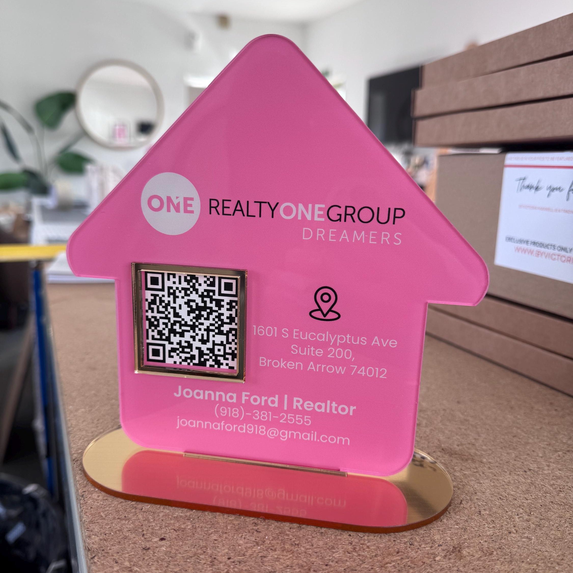 Realtor QR Code Sign | VCard Contact QR Code | Real Estate Open House Sign | Marketing Promotion Sign