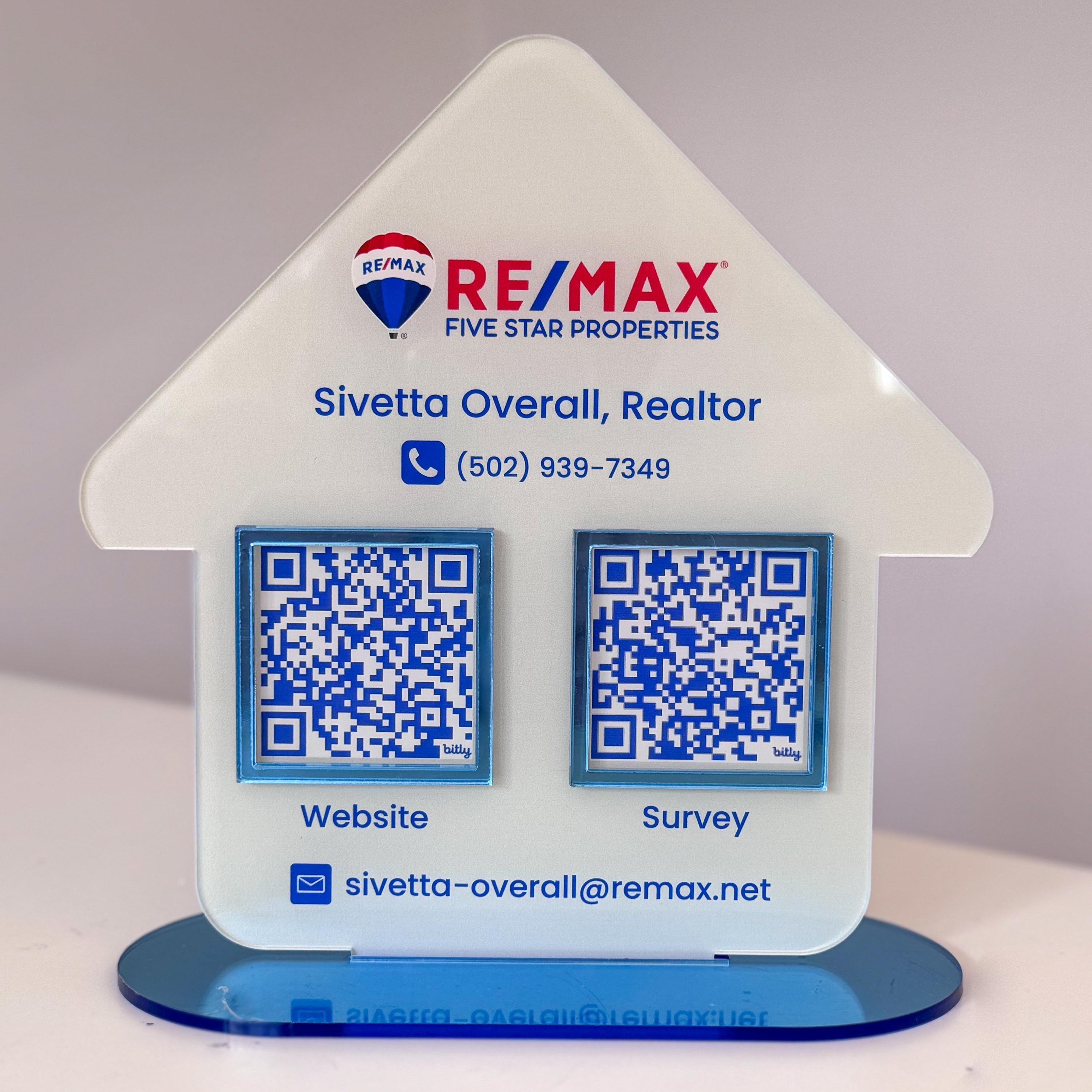 Realtor QR Code Sign | VCard Contact QR Code | Real Estate Open House Sign | Marketing Promotion Sign