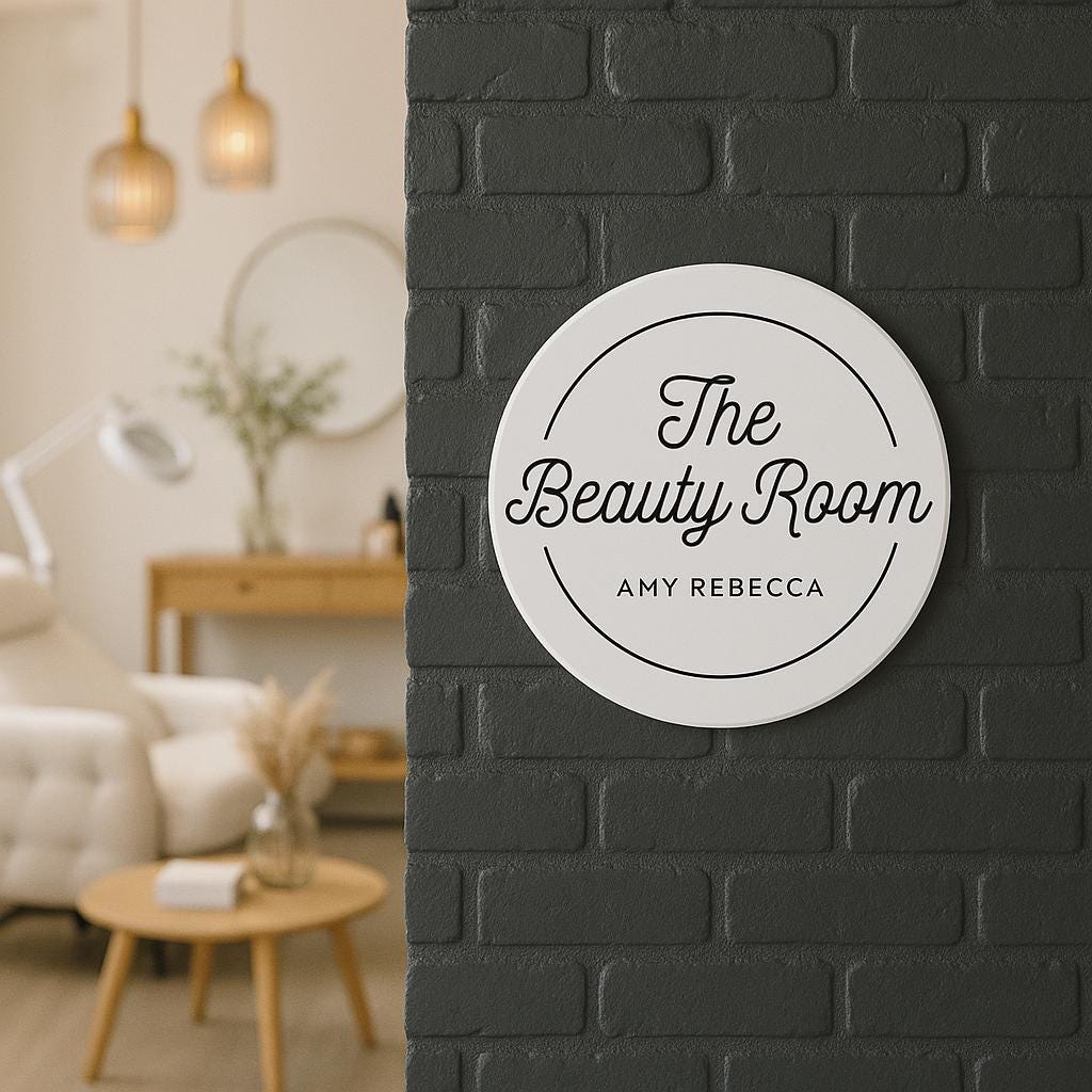 Wall mounted circular acrylic sign plaque, personalised any text or logo business sign - SpartanUK Etsy