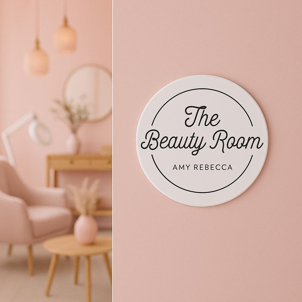 Wall mounted circular acrylic sign plaque, personalised any text or logo business sign - SpartanUK Etsy
