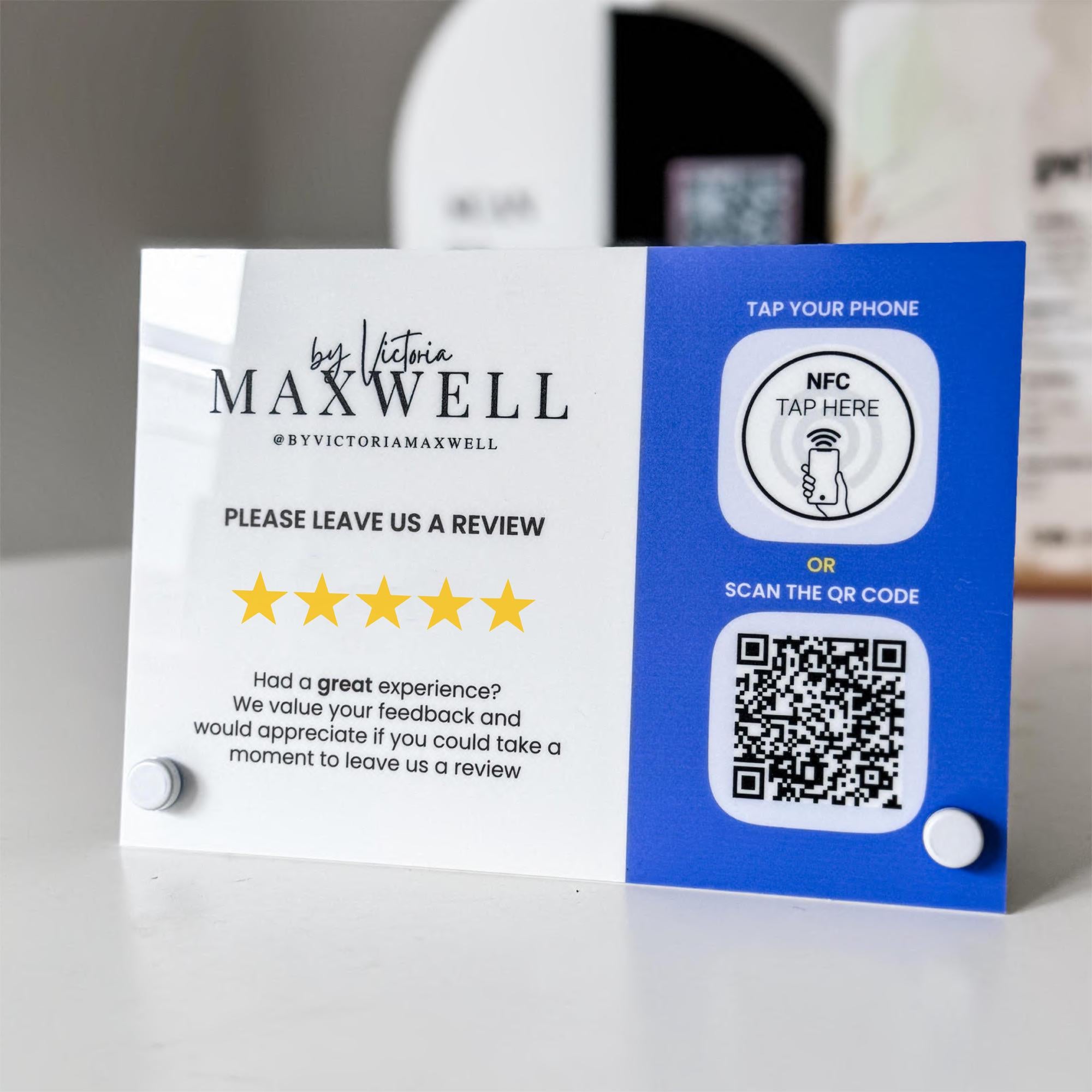 NFC Tap to Review QR Code Sign Business Review