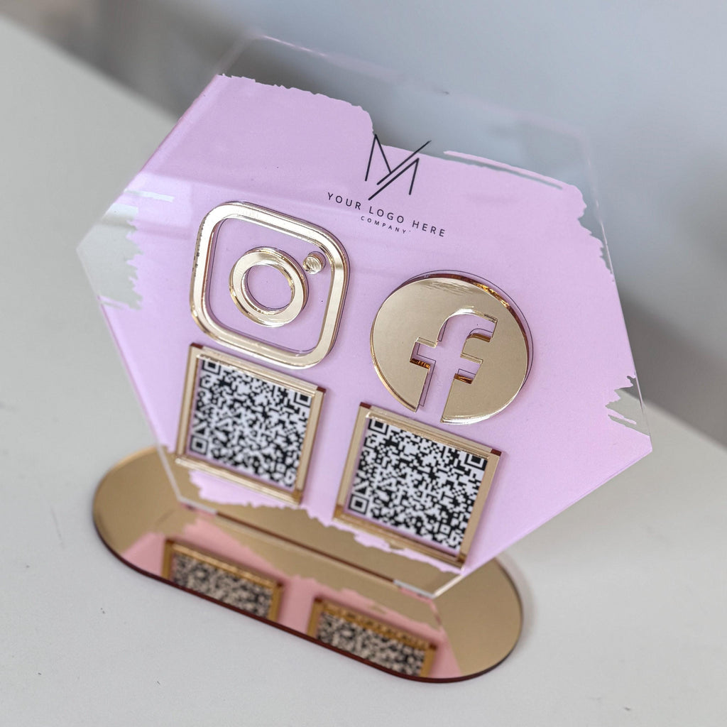 Acrylic Business Social Media QR Code Sign