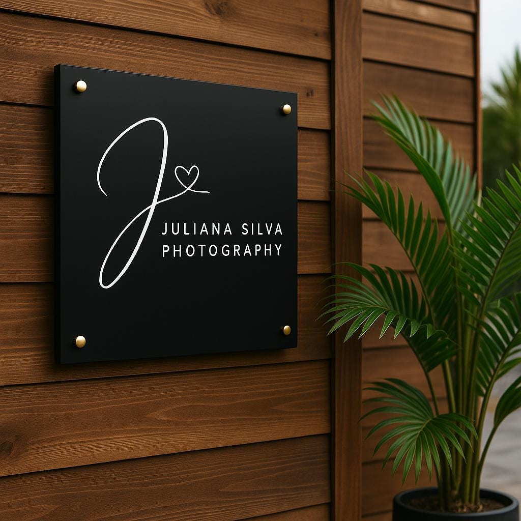 Custom Acrylic Business Wall Logo Sign, Personalised Air BNB Information Plaque, Floating Perspex for Office, Reception, Storefront, Door