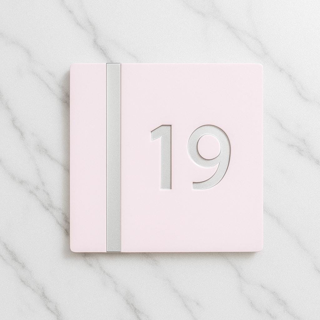 Minimalist Marshmallow Pink House Number Sign: Gold Acrylic Accent