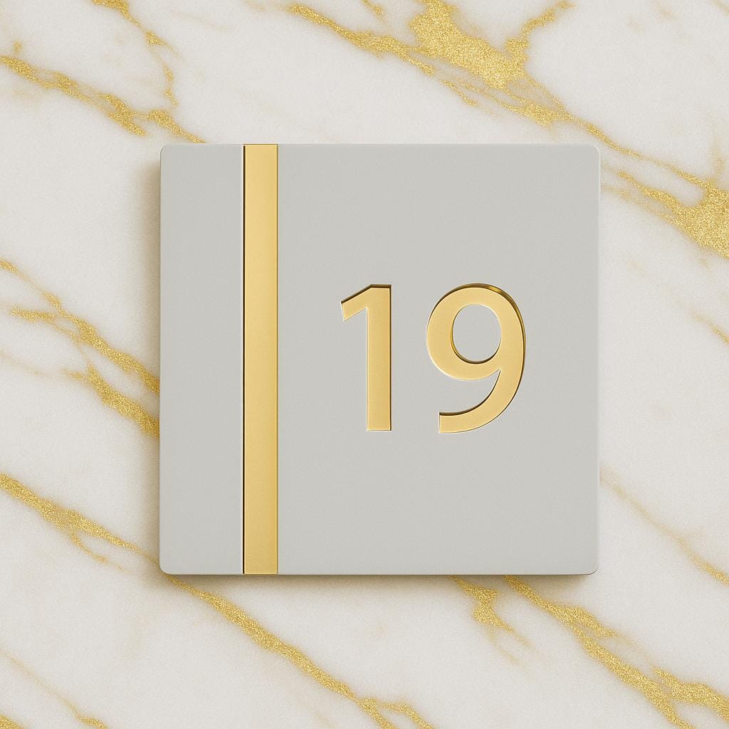 Modern Acrylic House Number Sign: Mirror Accent, Easy Install