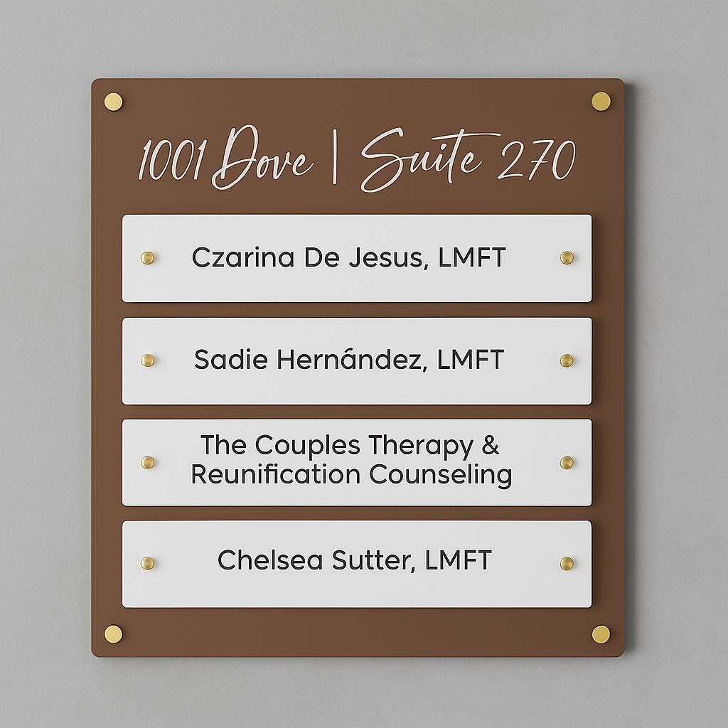 Acrylic Building Registry Sign | Business Directory Sign | Business Logo Sign | Office Suite Signage | Hotel Wayfinding Notice