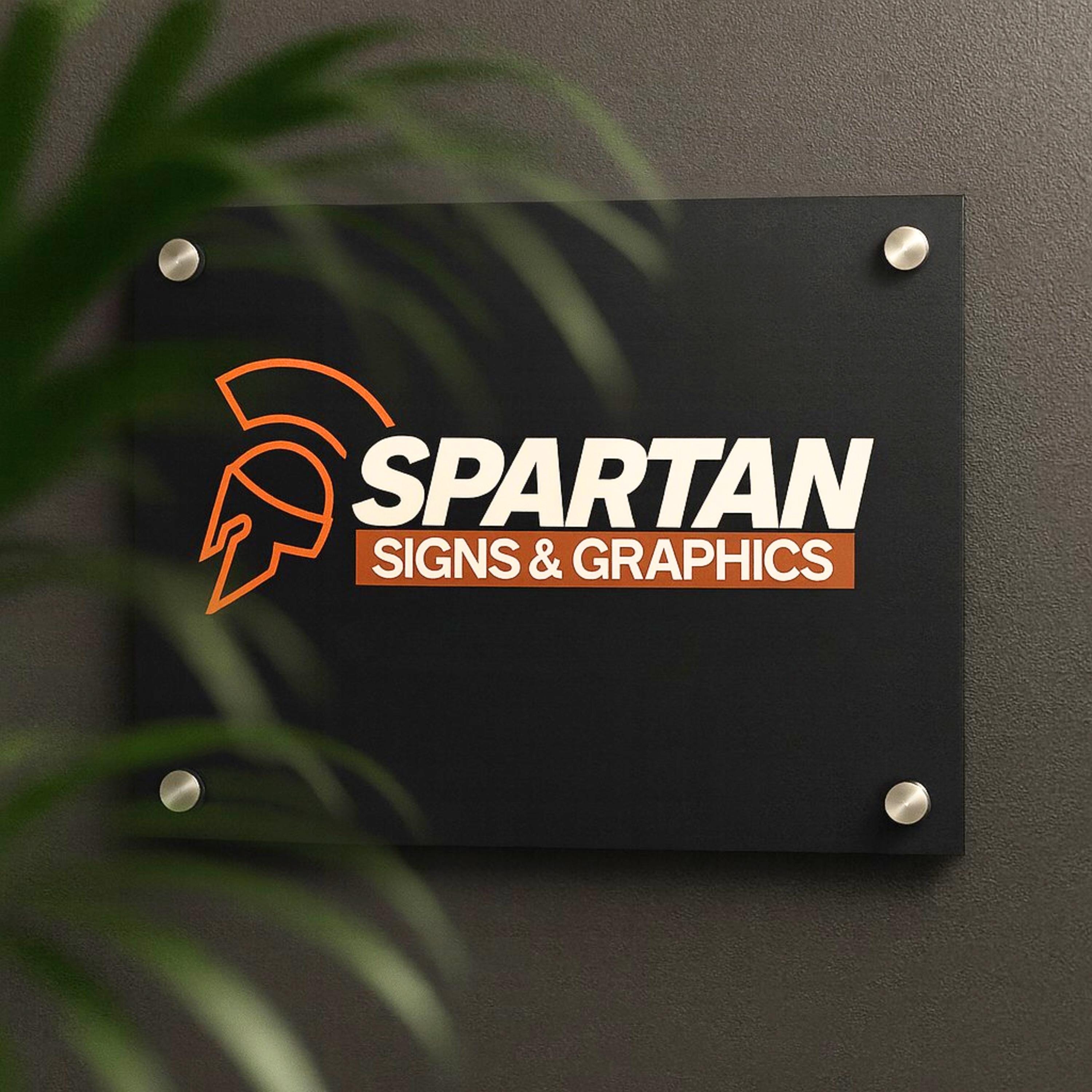 Acrylic Business Logo Sign Plaque, Dry Erase Board Any Text Printed QR Code Plaque House Number Sign Printed Logo Address Sign