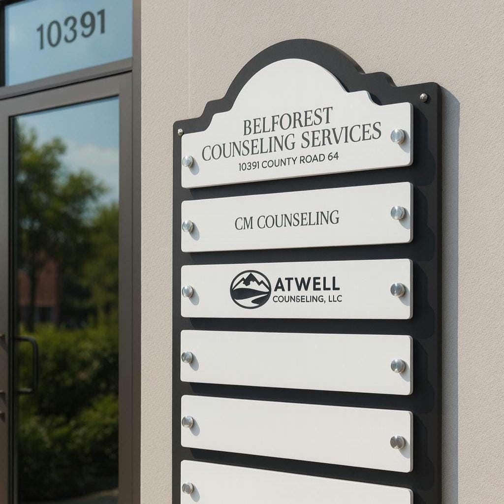 Custom Building Directory Sign | Business Wayfinding Board | Doctors Practice Staff Sign | Office Wall Plaque | Door Suite Location Signage