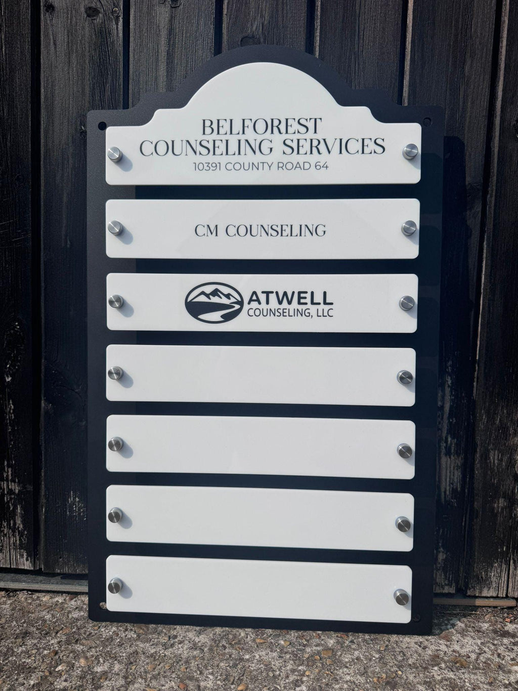 Custom Building Directory Sign | Business Wayfinding Board | Doctors Practice Staff Sign | Office Wall Plaque | Door Suite Location Signage