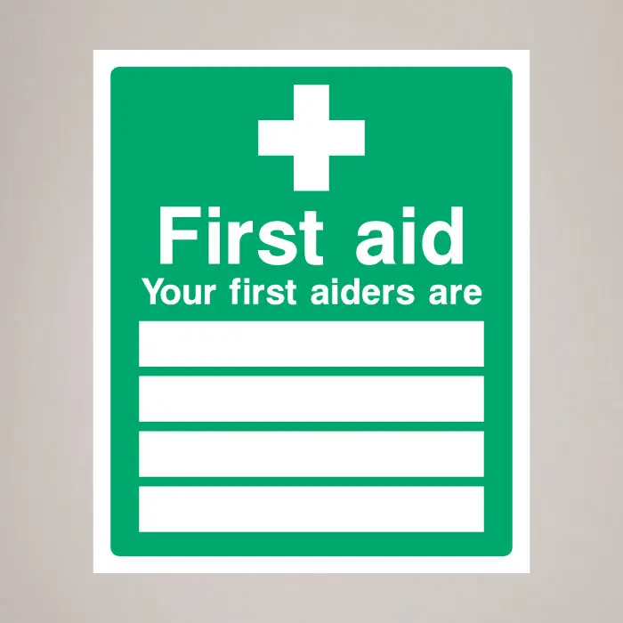 First Aid Safety Sign | Health & Safety First Aid Signage | Workplace Safety Signs V&C Designs Ltd